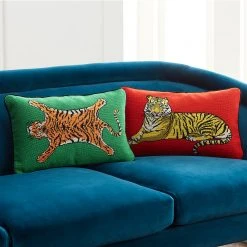 Jonathan Adler UK Tiger Needlpoint Cushion