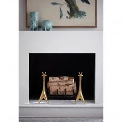 Jonathan Adler UK Brass Giraffe Andirons The Kingdom
