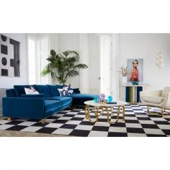 Jonathan Adler UK Large Scale Checkerboard Flat Weave Rug