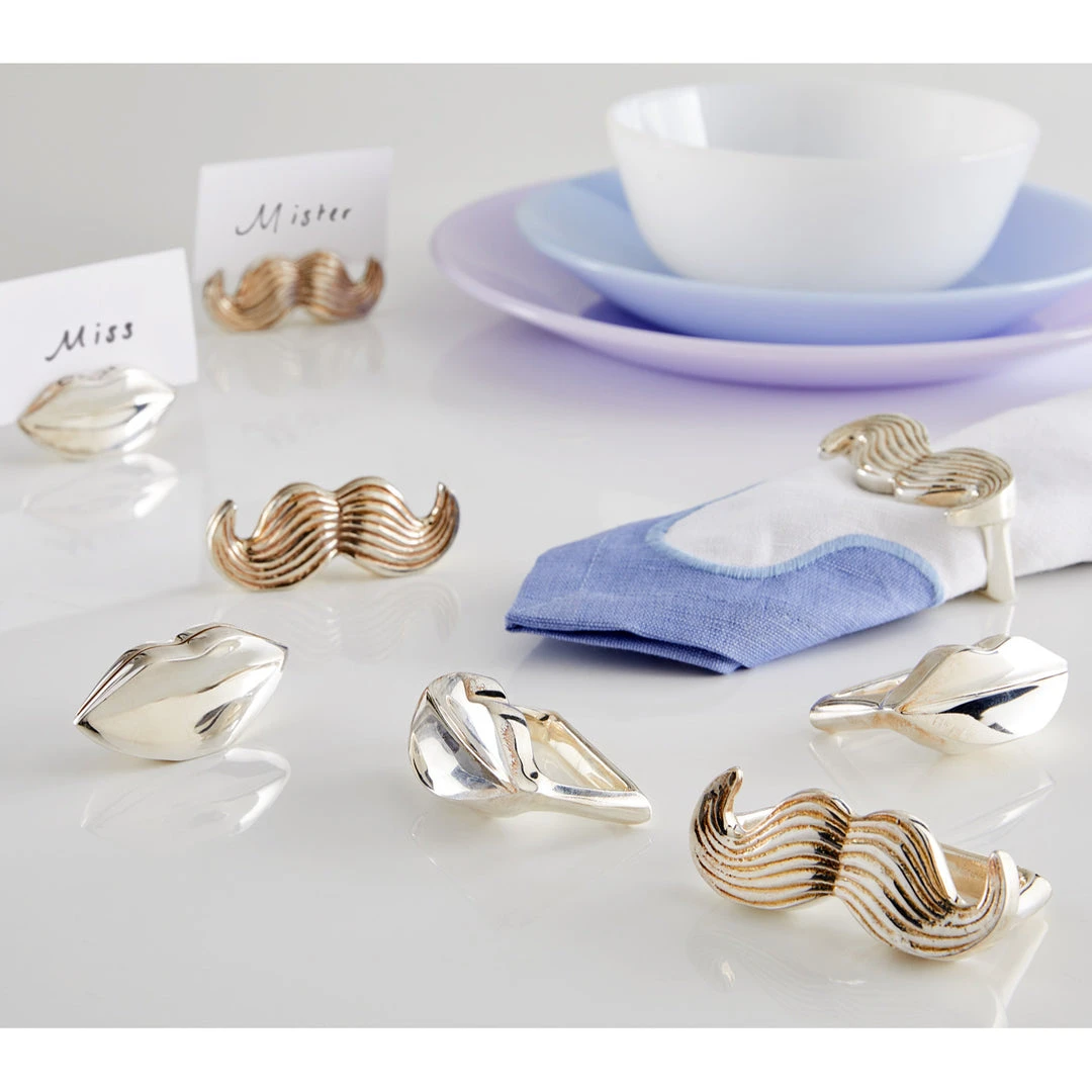 Jonathan Adler UK Head To Toe Mr. & Mrs. Muse Silver-Plated Napkin Rings