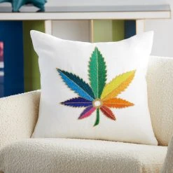 Jonathan Adler UK Sinsemilla Beaded Cushion Counterculture