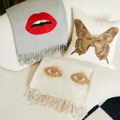 Jonathan Adler UK Head To Toe Muse Eyes Embellished Throw