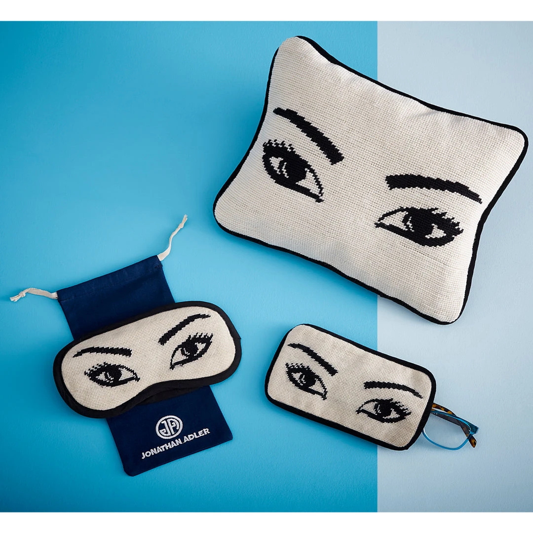 Jonathan Adler UK Eyes Needlepoint Throw Cushion Head To Toe