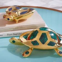 Jonathan Adler UK Brass Turtle Box Décor