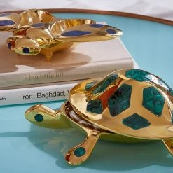 Jonathan Adler UK Brass Turtle Box Décor