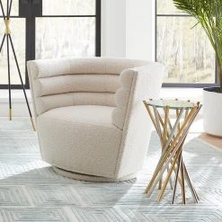 Jonathan Adler UK Maxime Swivel Club Chair New