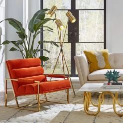 Jonathan Adler UK Channeled Goldfinger Lounge Chair