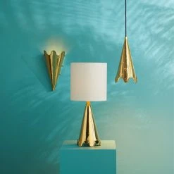 Jonathan Adler UK Lighting Brass Ripple Table Lamp