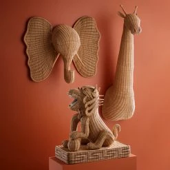 Jonathan Adler UK Wicker Elephant Wall Art