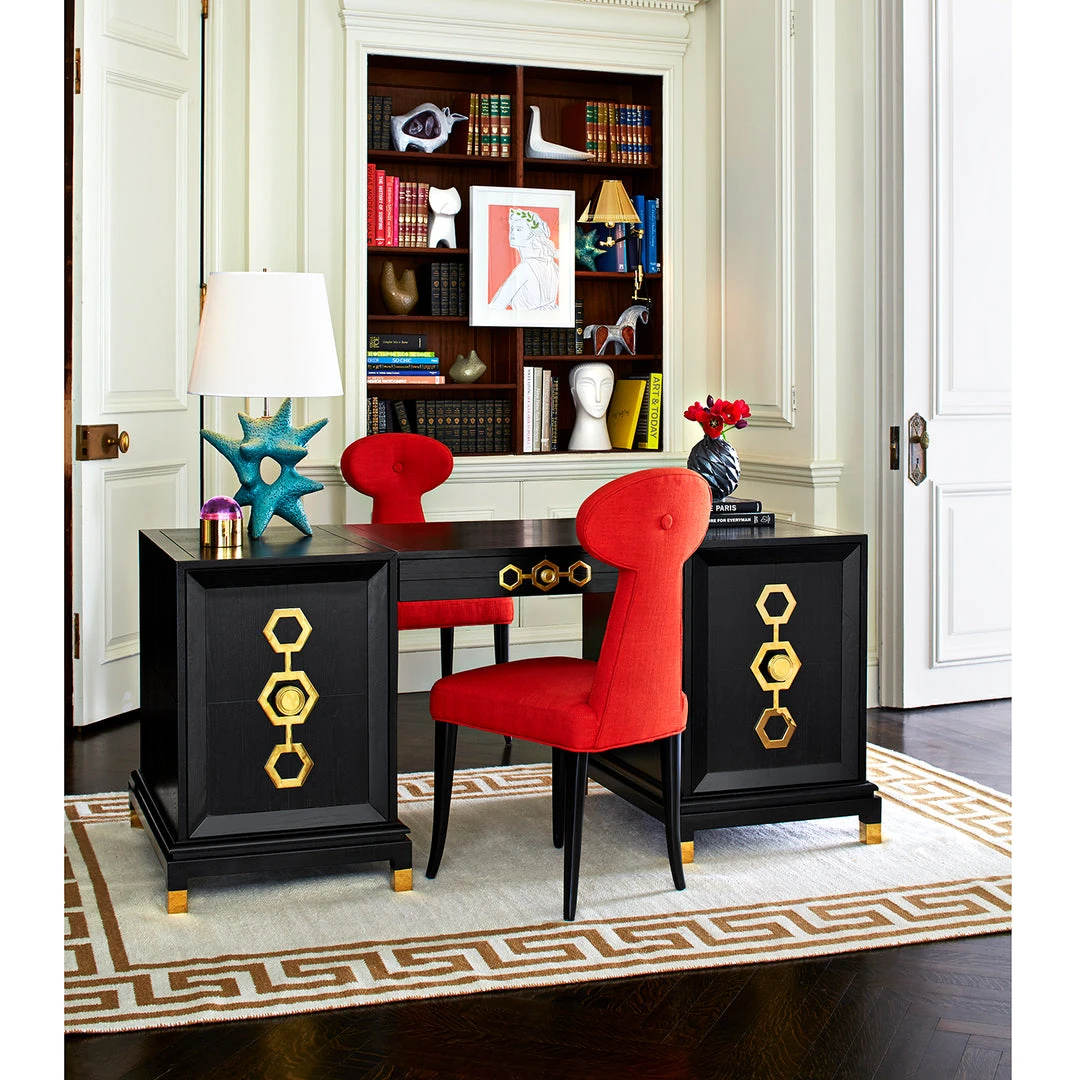 Jonathan Adler UK Greek Key Border Reversible Peruvian Flat Weave Rug Rugs