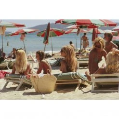 Jonathan Adler UK Art Slim Aarons "Saint Tropez Beach" Photograph
