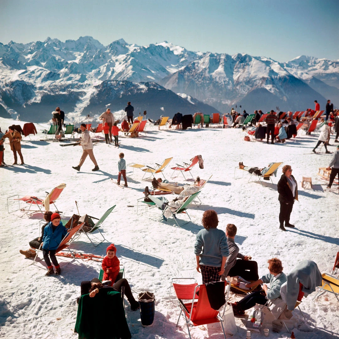 Jonathan Adler UK Slim Aarons "Verbier Vacation" Photograph Art