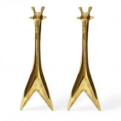 Jonathan Adler UK Brass Giraffe Andirons The Kingdom