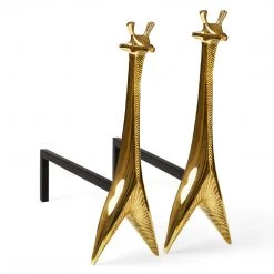 Jonathan Adler UK Brass Giraffe Andirons The Kingdom