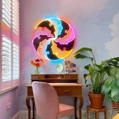 Jonathan Adler UK Atlas Round, LED Neon Sign