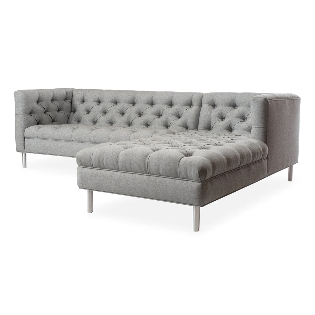 Jonathan Adler UK Furniture Baxter Deep Chaise Sectional Right Arm Facing