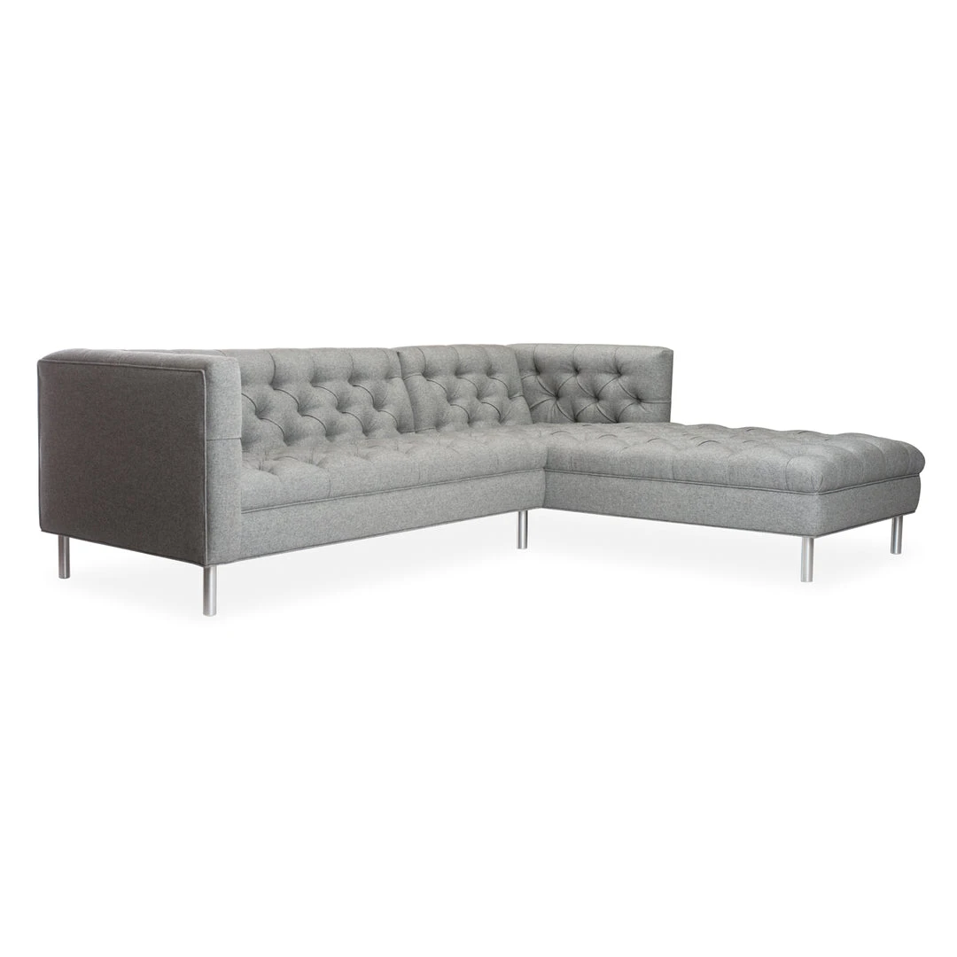 Jonathan Adler UK Furniture Baxter Deep Chaise Sectional Right Arm Facing