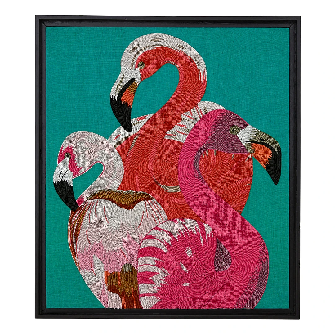 Jonathan Adler UK The Kingdom Flamingo Beaded Wall Art