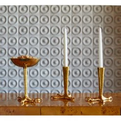 Jonathan Adler UK Brass Talon Candle Holder Bundle