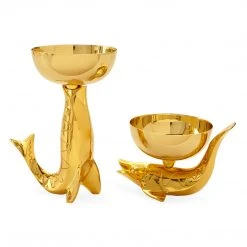Jonathan Adler UK Tall Brass Fish Bowl Décor
