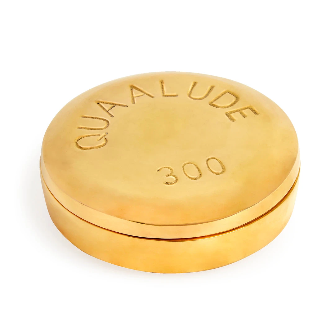 Jonathan Adler UK Counterculture Quaalude Brass Pill Box
