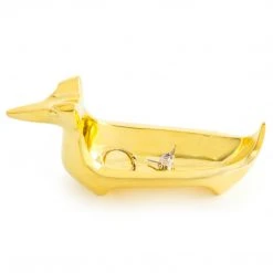 Jonathan Adler UK Brass Dachshund Ring Bowl