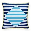 Jonathan Adler UK Flip Stripe Reversible Outdoor Cushion New