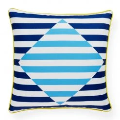 Jonathan Adler UK Flip Stripe Reversible Outdoor Cushion New