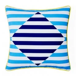 Jonathan Adler UK Flip Stripe Reversible Outdoor Cushion New