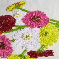 Jonathan Adler UK Flower Hand Beaded Cushion Cushions & Throws