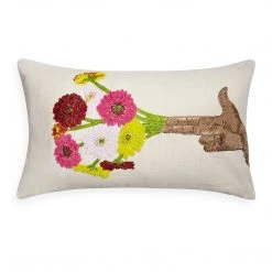 Jonathan Adler UK Flower Hand Beaded Cushion Cushions & Throws