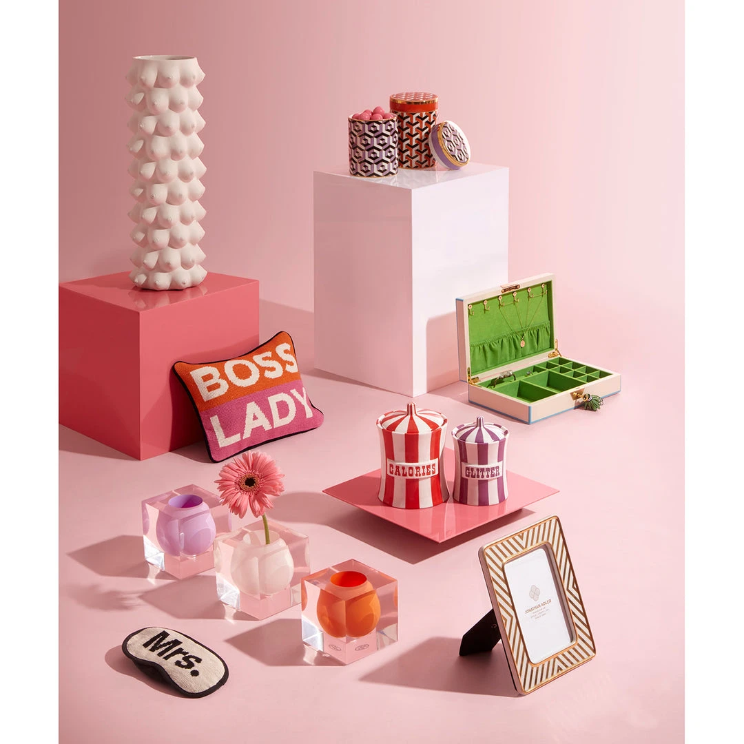 Jonathan Adler UK Boss Lady Needlepoint Cushion Cushions & Throws