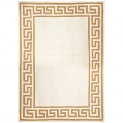 Jonathan Adler UK Greek Key Border Reversible Peruvian Flat Weave Rug Rugs