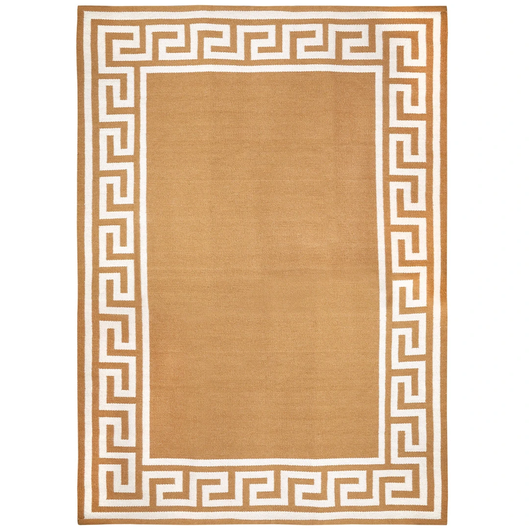 Jonathan Adler UK Greek Key Border Reversible Peruvian Flat Weave Rug Rugs