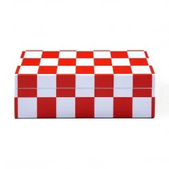 Jonathan Adler UK New Small Checkerboard Lacquer Box