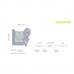 Jonathan Adler UK Love, LED Neon Sign YELLOWPOP X Jonathan Adler