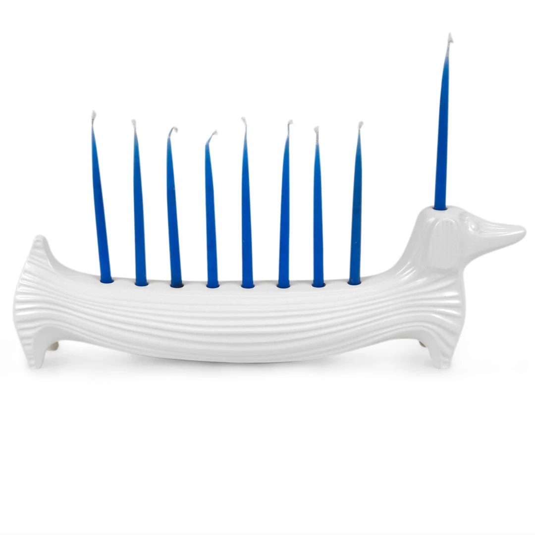Jonathan Adler UK Ceramic Dachshund Menorah Pottery