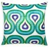 Jonathan Adler UK Bestsellers Emerald/Navy Milano Concentric Loops Cushion