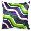 Jonathan Adler UK Bestsellers Emerald/Purple Milano Mod Tide Cushion