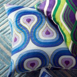 Jonathan Adler UK Purple/Navy Milano Concentric Loops Cushion Bestsellers