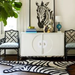 Jonathan Adler UK Zebra Peruvian Flat Weave Rug Rugs