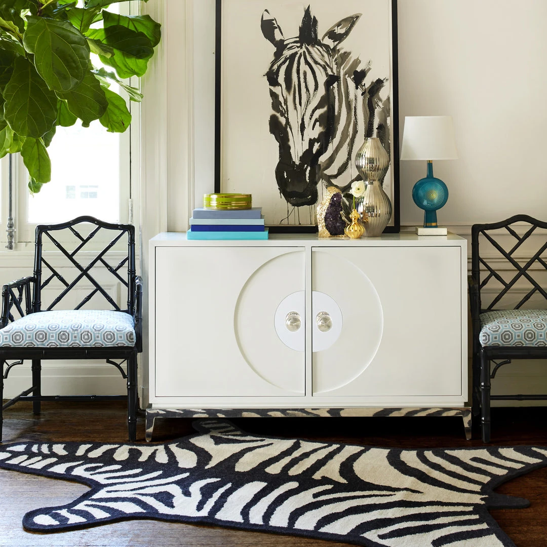 Jonathan Adler UK Zebra Peruvian Flat Weave Rug Rugs