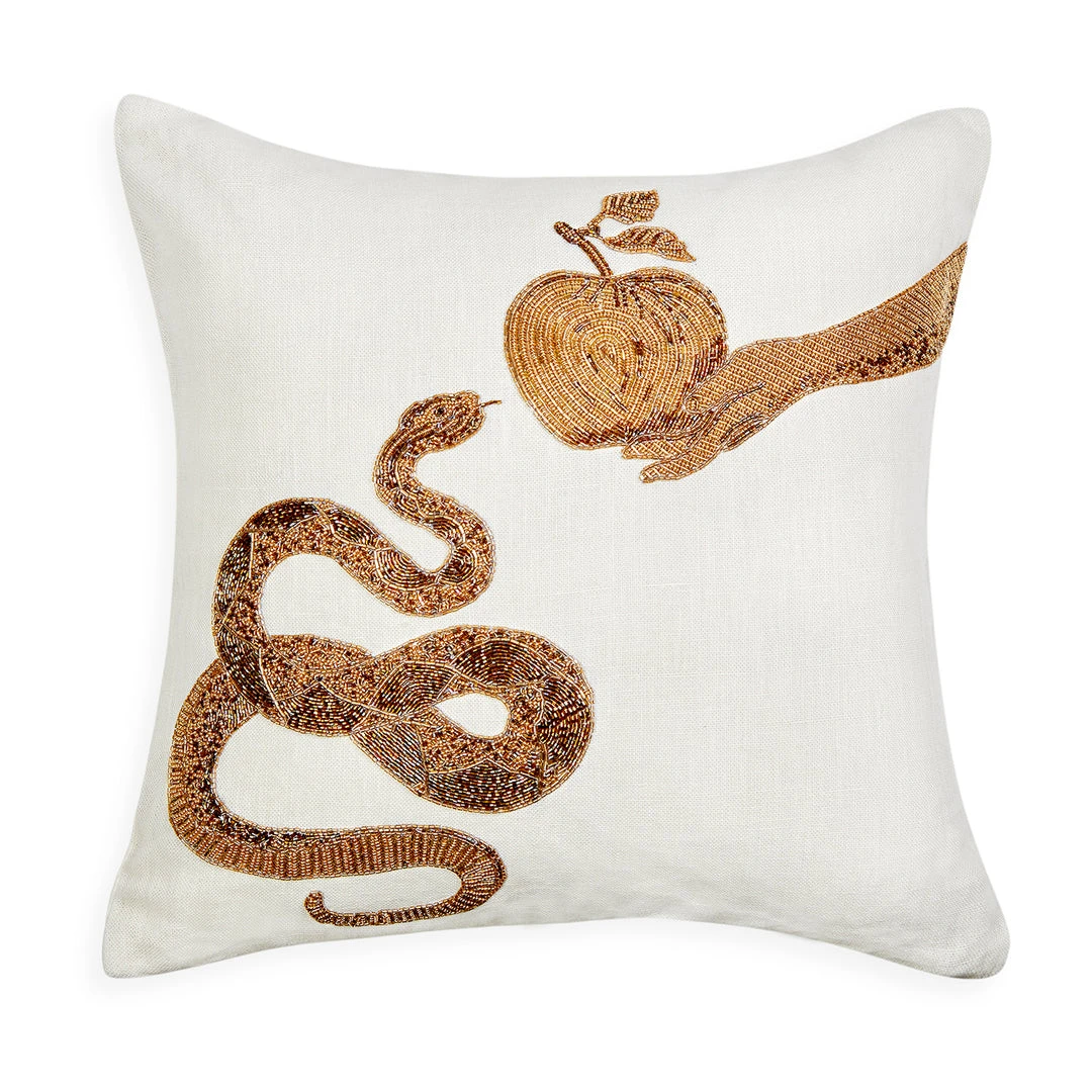 Jonathan Adler UK Cushions & Throws Muse Snake & Apple Cushion