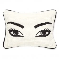 Jonathan Adler UK Eyes Needlepoint Throw Cushion Head To Toe