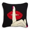 Jonathan Adler UK Bestsellers Lips Hush Needlepoint Cushion