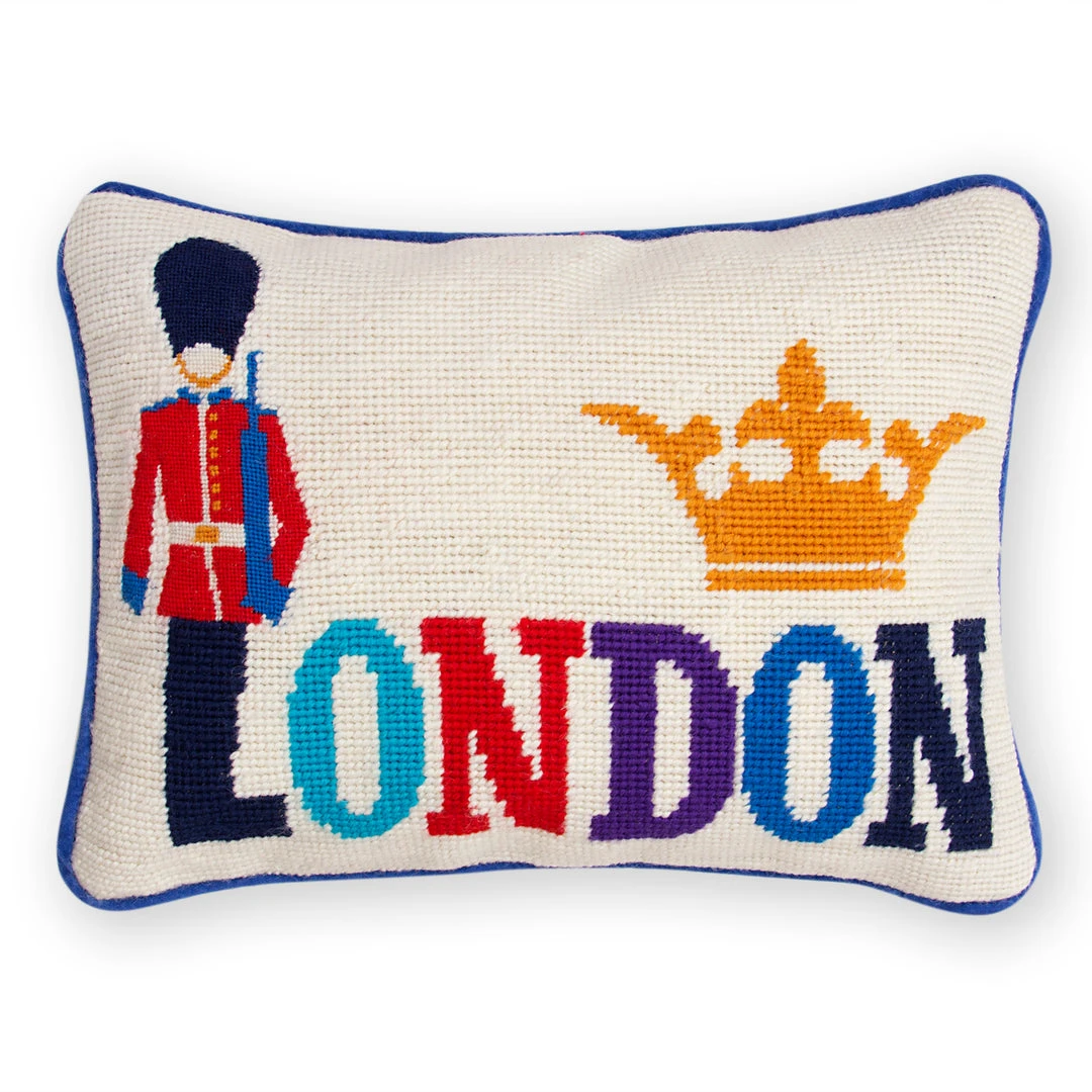 Jonathan Adler UK London Needlepoint Throw Cushion