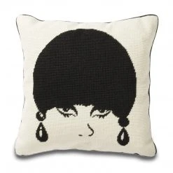 Jonathan Adler UK Mod Model Needlepoint Cushion Cushions & Throws