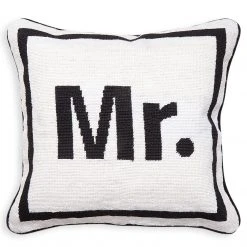 Jonathan Adler UK Mr. Needlepoint Cushion Cushions & Throws