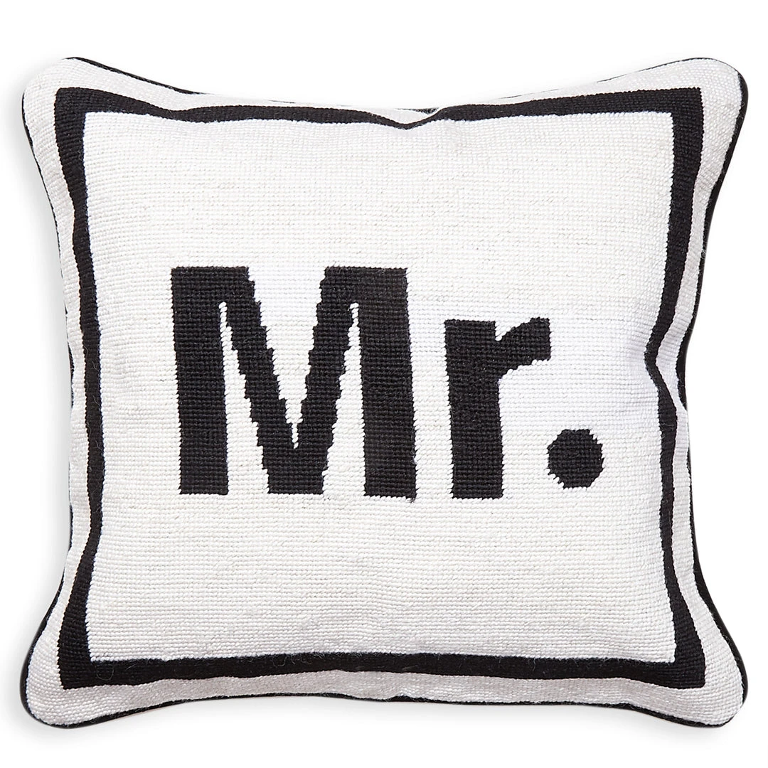 Jonathan Adler UK Mr. Needlepoint Cushion Cushions & Throws