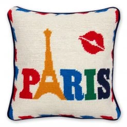 Jonathan Adler UK Paris Needlepoint Throw Cushion Décor